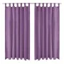 Micro-satin curtains with loops, 2 units, 140x225 cm, lilac. by vidaXL, Curtains and curtains - Ref: Foro24-132226, Price: 26...