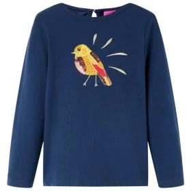 Camiseta infantil de manga larga azul marino 116 de vidaXL, Camisetas para niños - Ref: Foro24-13641, Precio: 8,59 €, Descuen...