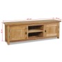 Mueble de TV de madera de teca maciza 120x30x40 cm de vidaXL, Muebles TV - Ref: Foro24-244485, Precio: 255,76 €, Descuento: %