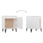 Mesitas de noche con patas de metal blanco 40x30x50 cm de vidaXL, Mesitas de noche - Ref: Foro24-805834, Precio: 51,46 €, Des...