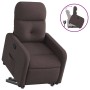 Sillón reclinable elevable tela marrón oscuro en Sillones | Comprar online en Foru.es