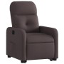 Sillón reclinable elevable tela marrón oscuro en Sillones | Comprar online en Foru.es