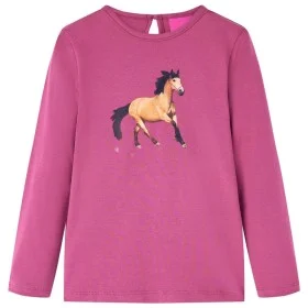 Camiseta infantil de manga larga frambuesa 104 de vidaXL, Camisetas para niños - Ref: Foro24-14025, Precio: 8,98 €, Descuento: %