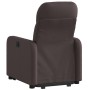 Sillón reclinable elevable tela marrón oscuro en Sillones | Comprar online en Foru.es