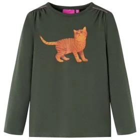 Khaki long-sleeved children's t-shirt 128 by vidaXL, Kids T-shirts - Ref: Foro24-14207, Price: 8,92 €, Discount: %