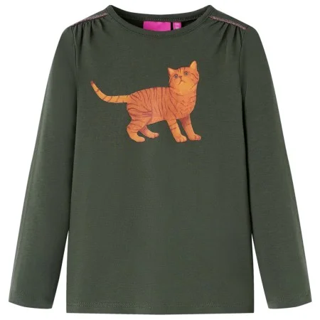 Camiseta infantil de manga larga caqui 128 de vidaXL, Camisetas para niños - Ref: Foro24-14207, Precio: 8,92 €, Descuento: %