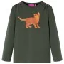 Camiseta infantil de manga larga caqui 128 de vidaXL, Camisetas para niños - Ref: Foro24-14207, Precio: 8,92 €, Descuento: %
