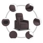 Sillón reclinable elevable tela marrón oscuro en Sillones | Comprar online en Foru.es