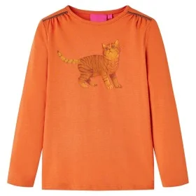 Camiseta infantil de manga larga naranja tostado 116 de vidaXL, Camisetas para niños - Ref: Foro24-14211, Precio: 8,92 €, Des...
