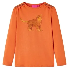 Camiseta infantil de manga larga naranja tostado 140 de vidaXL, Camisetas para niños - Ref: Foro24-14213, Precio: 8,92 €, Des...