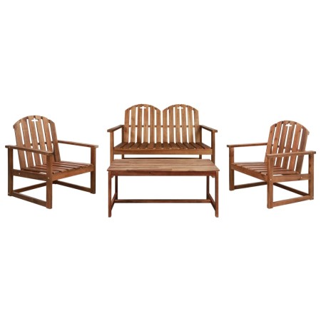 Set de muebles de jardín 4 piezas madera maciza de acacia de vidaXL, Conjuntos de jardín - Ref: Foro24-44035, Precio: 195,04 ...