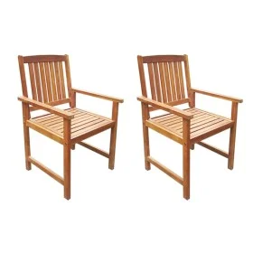 Garden chairs 2 units solid brown acacia wood by vidaXL, Garden chairs - Ref: Foro24-42626, Price: 134,21 €, Discount: %