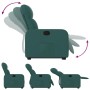 Sillón reclinable elevable tela verde oscuro en Sillones | Comprar online en Foru.es