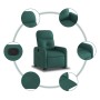 Sillón reclinable elevable tela verde oscuro en Sillones | Comprar online en Foru.es