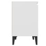 Mesitas de noche con patas de metal blanco 40x30x50 cm de vidaXL, Mesitas de noche - Ref: Foro24-805834, Precio: 51,46 €, Des...