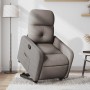 Sillón reclinable elevable tela gris taupe en Sillones | Comprar online en Foru.es