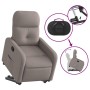 Sillón reclinable elevable tela gris taupe en Sillones | Comprar online en Foru.es