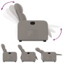 Sillón reclinable elevable tela gris taupe en Sillones | Comprar online en Foru.es