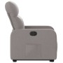 Sillón reclinable elevable tela gris taupe en Sillones | Comprar online en Foru.es