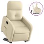 Sillón reclinable elevable de tela color crema en Sillones | Comprar online en Foru.es