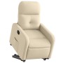 Sillón reclinable elevable de tela color crema en Sillones | Comprar online en Foru.es