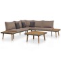 Juego muebles de jardín 4 piezas y cojines madera maciza acacia de vidaXL, Conjuntos de jardín - Ref: Foro24-44240, Precio: 6...