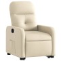 Sillón reclinable elevable de tela color crema en Sillones | Comprar online en Foru.es