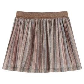 Falda plisada infantil con purpurina marrón y rosa 128 de vidaXL, Pantalones de niños - Ref: Foro24-14557, Precio: 12,96 €, D...