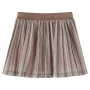 Falda plisada infantil con purpurina marrón y rosa 128 de vidaXL, Pantalones de niños - Ref: Foro24-14557, Precio: 12,96 €, D...