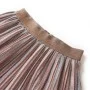 Falda plisada infantil con purpurina marrón y rosa 128 de vidaXL, Pantalones de niños - Ref: Foro24-14557, Precio: 12,96 €, D...