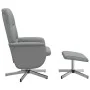 Sillón reclinable de masaje con reposapiés tela gris claro de vidaXL, Sillones - Ref: Foro24-356582, Precio: 149,60 €, Descue...