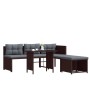 Set de muebles de jardín 4 piezas ratán sintético marrón de vidaXL, Conjuntos de jardín - Ref: Foro24-44288, Precio: 277,01 €...