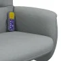 Sillón reclinable de masaje con reposapiés tela gris claro de vidaXL, Sillones - Ref: Foro24-356582, Precio: 149,60 €, Descue...