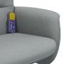 Sillón reclinable de masaje con reposapiés tela gris claro de vidaXL, Sillones - Ref: Foro24-356582, Precio: 174,06 €, Descue...