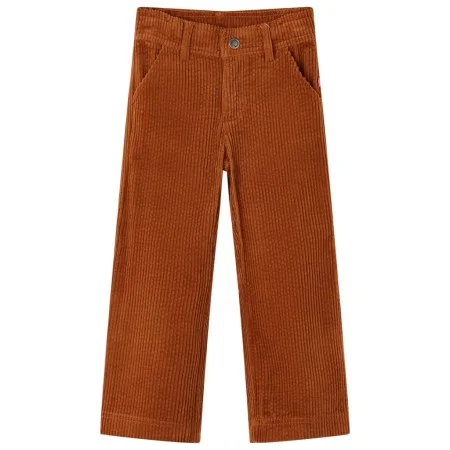 Pantalón infantil pana color coñac 128 de vidaXL, Pantalones de niños - Ref: Foro24-13932, Precio: 13,75 €, Descuento: %
