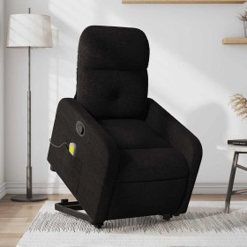 Sillón reclinable de masaje elevable tela negro en Sillones | Comprar online en Foru.es
