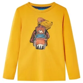 Camiseta infantil de manga larga color ocre 92 de vidaXL, Camisetas para niños - Ref: Foro24-12754, Precio: 8,52 €, Descuento: %
