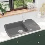 Fregadero de cocina con un seno de granito gris de vidaXL, Fregaderos - Ref: Foro24-142945, Precio: 184,05 €, Descuento: %