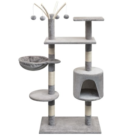 Rascador para gatos con poste rascador de sisal 125 cm gris de vidaXL, Mobiliario para gatos - Ref: Foro24-170480, Precio: 60...