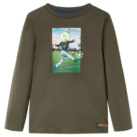 Camiseta infantil con manga larga caqui 104 de vidaXL, Camisetas para niños - Ref: Foro24-12735, Precio: 8,52 €, Descuento: %