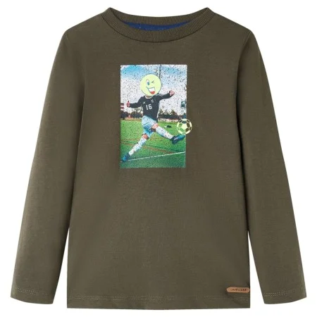 Camiseta infantil con manga larga caqui 104 de vidaXL, Camisetas para niños - Ref: Foro24-12735, Precio: 8,52 €, Descuento: %