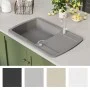 Kitchen sink with a gray granite bowl by vidaXL, Sinks - Ref: Foro24-142945, Price: 184,05 €, Discount: %