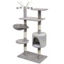 Rascador para gatos con poste rascador de sisal 125 cm gris de vidaXL, Mobiliario para gatos - Ref: Foro24-170480, Precio: 60...