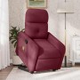 Sillón reclinable de masaje elevable tela rojo tinto en Sillones | Comprar online en Foru.es