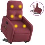 Sillón reclinable de masaje elevable tela rojo tinto en Sillones | Comprar online en Foru.es