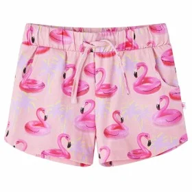 Pantalones cortos infantiles con cordón rosa claro 140 de vidaXL, Pantalones de niños - Ref: Foro24-14666, Precio: 11,35 €, D...