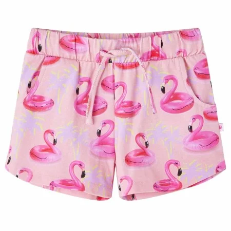 Pantalones cortos infantiles con cordón rosa claro 140 de vidaXL, Pantalones de niños - Ref: Foro24-14666, Precio: 11,35 €, D...