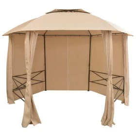 Carpa de jardín con cortinas hexagonal 360x265 cm de vidaXL, Carpas y cenadores - Ref: Foro24-43166, Precio: 384,73 €, Descue...