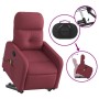 Sillón reclinable de masaje elevable tela rojo tinto en Sillones | Comprar online en Foru.es