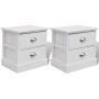 Mesita de noche francesa 2 piezas blanco de vidaXL, Mesitas de noche - Ref: Foro24-242887, Precio: 79,13 €, Descuento: %